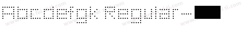 Abcdefgk Regular字体转换